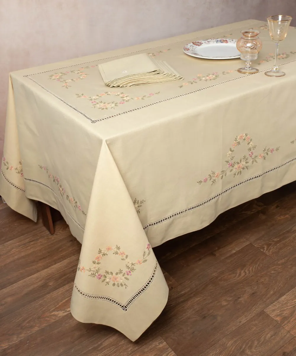 Χειροποίητο Τραπεζομάντηλο 7421 (170cm x 210cm) Λαδί