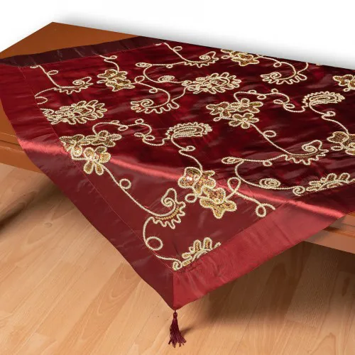Σατέν καρέ 7710 (80cm x 80cm) μπορντώ  