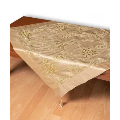 Σατέν τραπεζοκαρέ 7710 (135cm x 135cm) χρυσό