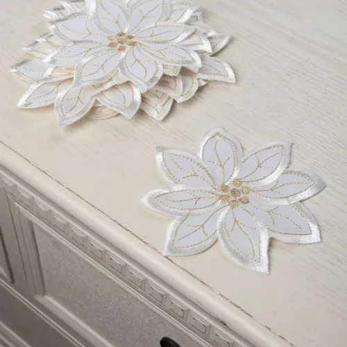 Χριστουγεννιάτικα σουβέρ δωδεκάδα 8240 (12cm) ivory