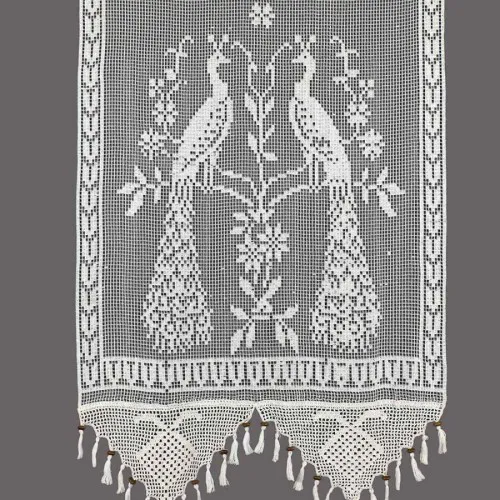 κουρτίνα 99/6 (130cm x 240cm) λευκό με τιράντα