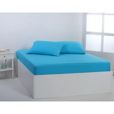 Βαμβακερό σεντόνι essentials (165cm x 267cm) river blue