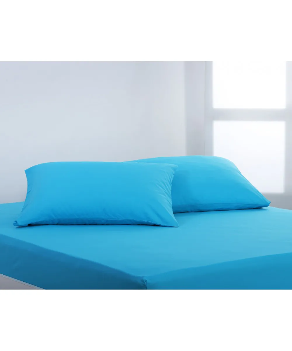 Βαμβακερό σετ μαξιλαροθήκες essentials (52cm x 72cm ) river blue