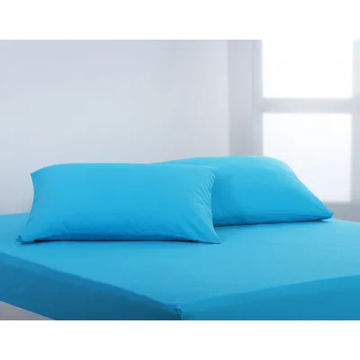 Βαμβακερό σετ μαξιλαροθήκες essentials (52cm x 72cm ) river blue