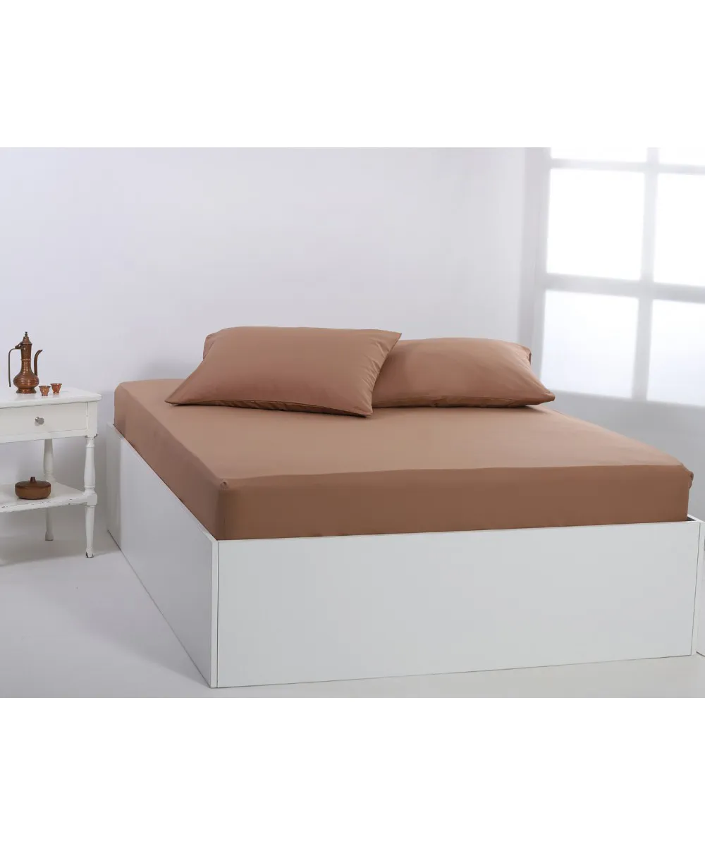 Βαμβακερό σεντόνι essentials (245cm x 267cm) praline