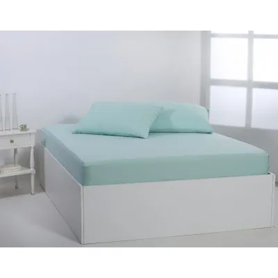 Βαμβακερό σεντόνι essentials (245cm x 267cm) misty jade