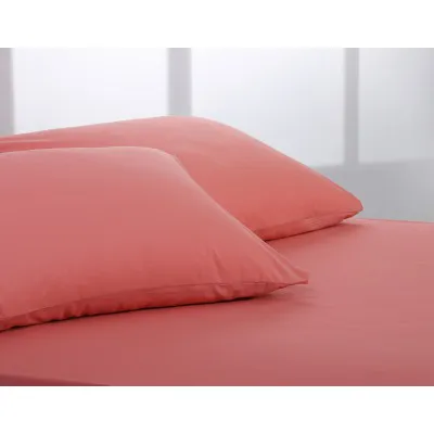 Βαμβακερό σετ μαξιλαροθήκες essentials (52cm x 72cm ) coral almond