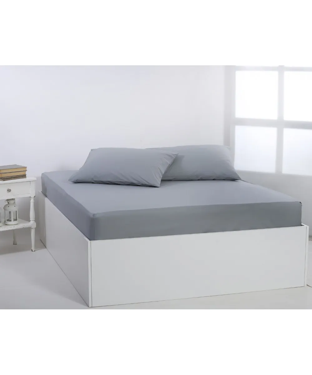 Βαμβακερό σεντόνι essentials (245cm x 267cm) quarry