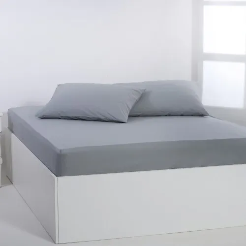 Βαμβακερό σεντόνι essentials (125cm x 200cm   35cm) quarry