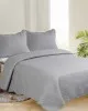 ΜΟΝΟ ΚΟΥΒΕΡΛΙ SOLID (160cm x 220cm   1 x 50cm x 70cm ) LIGHT GREY/ DARK GREY
