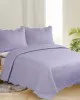 ΥΠΕΡΔΙΠΛΟ ΚΟΥΒΕΡΛΙ (220cm x 240cm   2 x 50cm x 70cm )SOLID LIGHT LILA/ DARK LILA