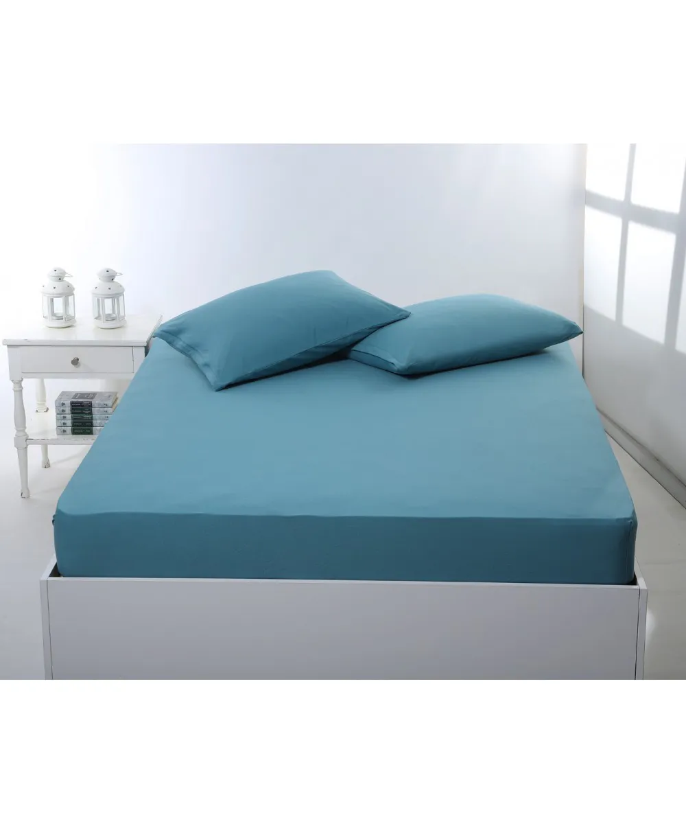 Σεντόνι με λάστιχο jersey (160cm x 200cm   35cm) petrol