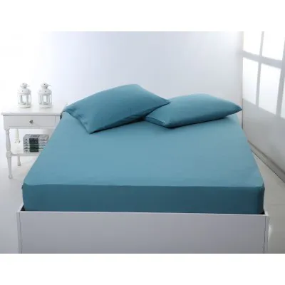 Σεντόνι με λάστιχο jersey (100cm x 200cm   35cm) petrol