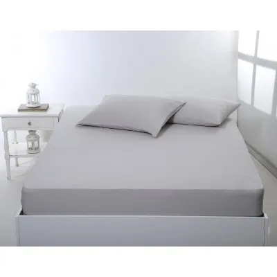 Σεντόνι με λάστιχο jersey (180cm x 200cm   35cm) light grey