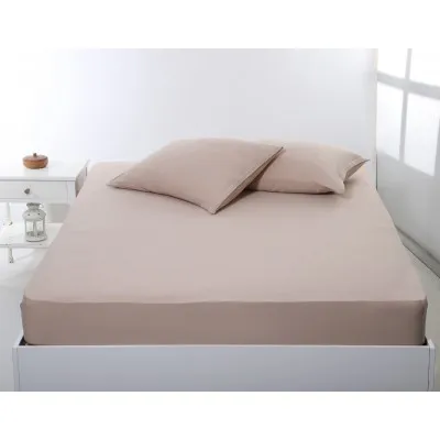 Σεντόνι με λάστιχο jersey (100cm x 200cm   35cm) dark beige