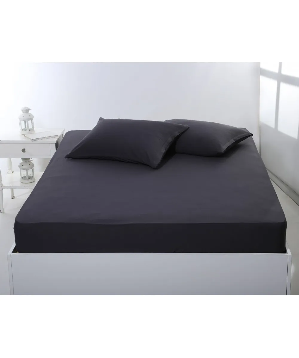 Σεντόνι με λάστιχο jersey (100cm x 200cm   35cm) dark grey