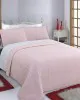 ΚΟΥΒΕΡΛΙ σετ (160cm x 220cm   1 x 50cm x 70cm) LINES pink/grey