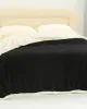 κουβέρτα fleece με sherpa (220cm x 240cm) pineapple μαύρο