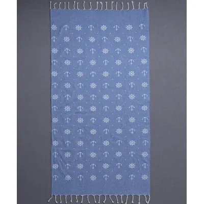 Pestemal sf1755 (90cm x 180cm) μπλέ