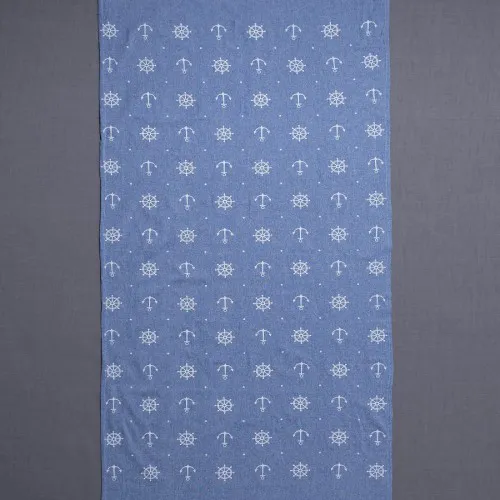 Pestemal sf1755 (90cm x 180cm) μπλέ