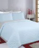ΚΟΥΒΕΡΛΙ σετ (220cm x 240cm   2 x 50cm x 70cm) RUBY sky blue/ grey