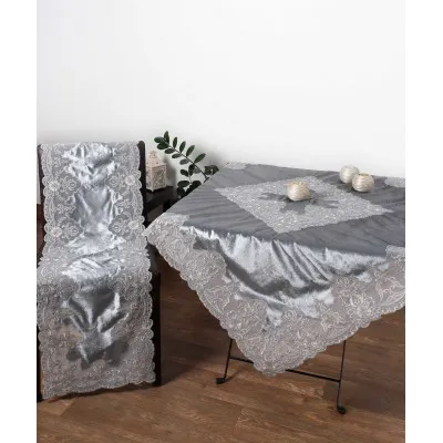 Τραβέρσα (40cm X 110cm) YL169-14B VELVET ΓΚΡΙ
