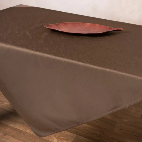 Σατέν τραπεζοκαρέ 2015 (130cm x 130cm) καφέ