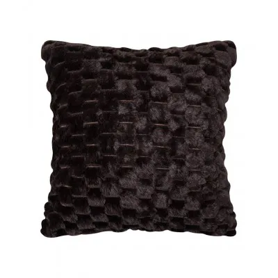 Γούνινη διακοσμητική μαξιλαροθήκη mink (65cm x 65cm) καφέ