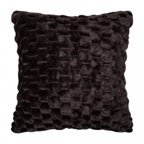 Γούνινη διακοσμητική μαξιλαροθήκη mink (45cm x 45cm) καφέ