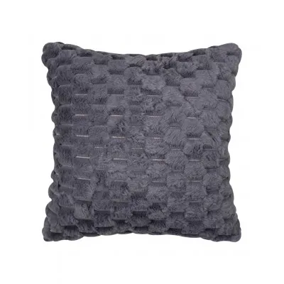 Γούνινη διακοσμητική μαξιλαροθήκη mink (65cm x 65cm) γκρί