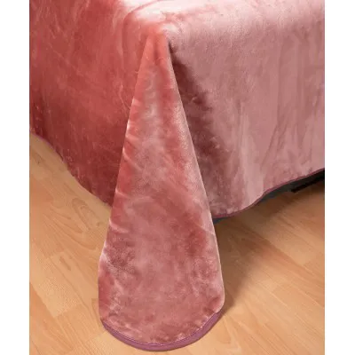 Βελουτέ κουβέρτες (220cm x 240cm) σάπιο μήλο 