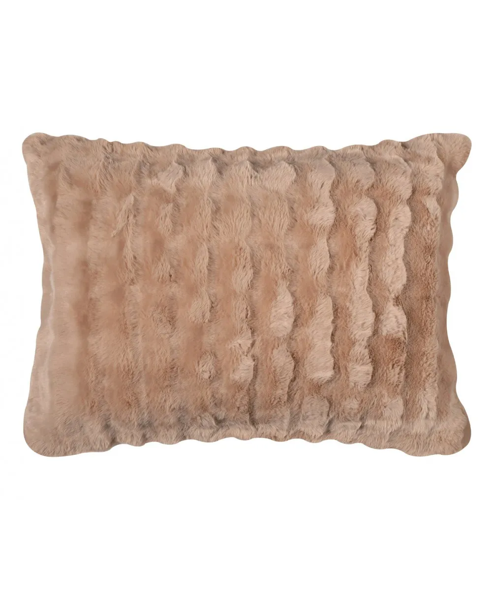Μαξιλαροθήκη burble (50cm x 70cm) ανοιχτό καφέ 