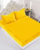 Fleece σεντόνι με λάστιχο και μαξιλαροθήκες (160cm x 200cm   35cm) yellow