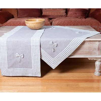 τραπεζομάντηλα (140cm x 180cm) bow γκρι