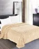 Κουβέρτα fleece braid (220cm x 240cm) ivory