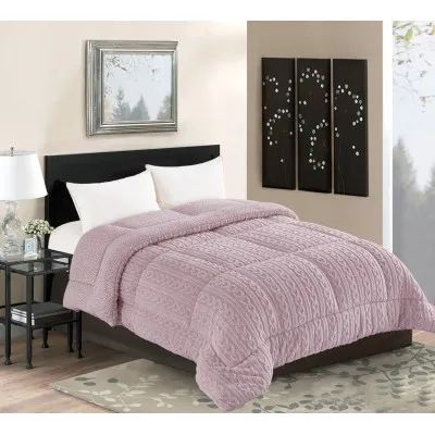 Κουβερτοπάπλωμα braid (220cm x 240cm) λιλά