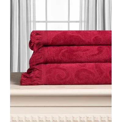 Βαμβακερή ζακάρ πετσέτα ALICIA 520gsm (50cm x 100cm) κόκκινο