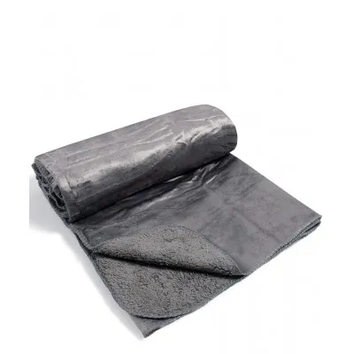 κουβέρτα velvet fleece με sherpa (170cm x 220cm) γκρί