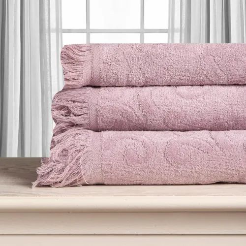 Βαμβακερή ζακάρ πετσέτα ALICIA 520gsm (50cm x 100cm) mauve