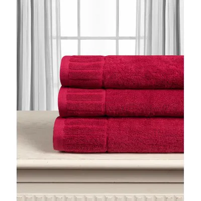 Βαμβακερή πετσέτα ΜΕΛΩΔΙΑ 600gsm (50cm x 100cm) crimson