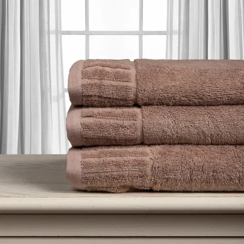 Βαμβακερή πετσέτα ΜΕΛΩΔΙΑ 600gsm (50cm x 100cm) light brown