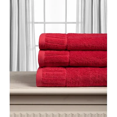 Βαμβακερή πετσέτα ΜΕΛΩΔΙΑ 600gsm (50cm x 100cm) red