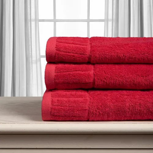 Βαμβακερή πετσέτα ΜΕΛΩΔΙΑ 600gsm (50cm x 100cm) red
