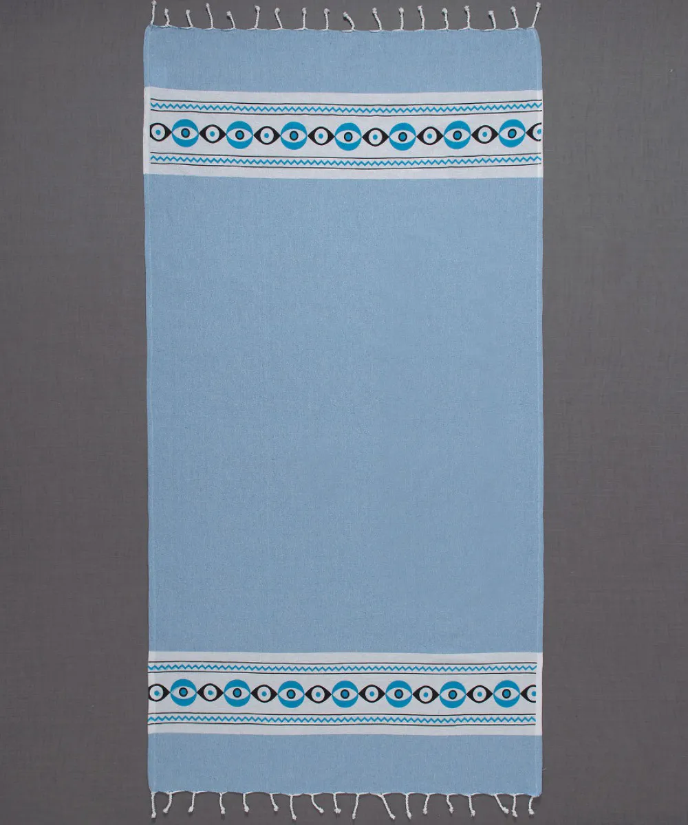 Pestemal nkp707 (90cm x 180cm) σιέλ