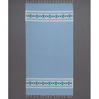 Pestemal nkp707 (90cm x 180cm) σιέλ