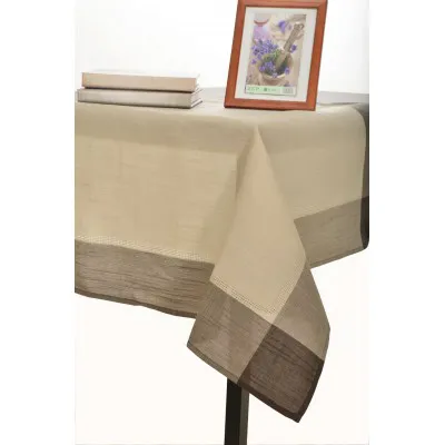 τραπεζομάντηλα nx031 (135cm x 135cm) γκρί καφέ γωνία