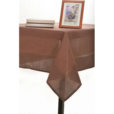 τραπεζομάντηλα nx031 (135cm x 135cm) σκούρο καφέ