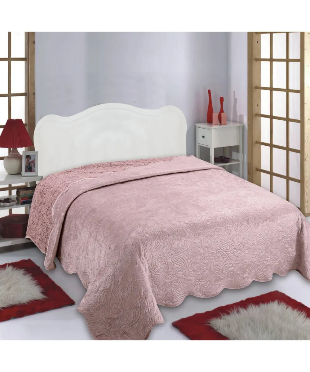 Κουβέρτα βελούδο με sherpa NX2211 (240cm x 260cm) pink