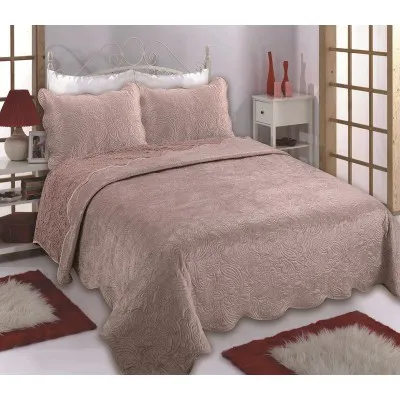 Κουβέρτα βελούδο με sherpa NX2211 (220cm x 240cm   2x50cm x 70cm) syklamen
