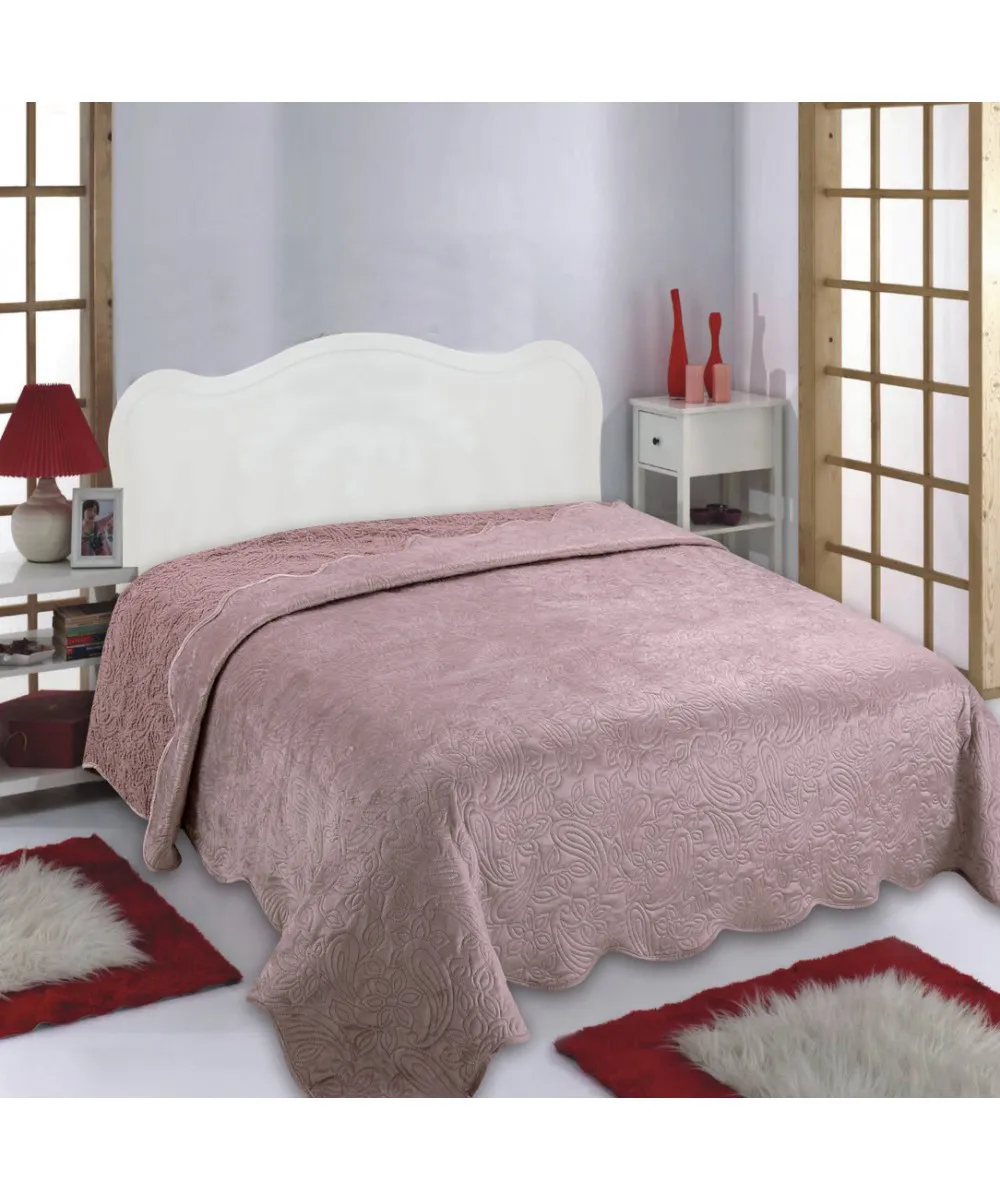 Κουβέρτα βελούδο με sherpa NX2211 (220cm x 240cm) syklamen